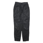 LATEST LOOK Womens Black Polyester Blend Regular Fit Straight Leg Trousers W25