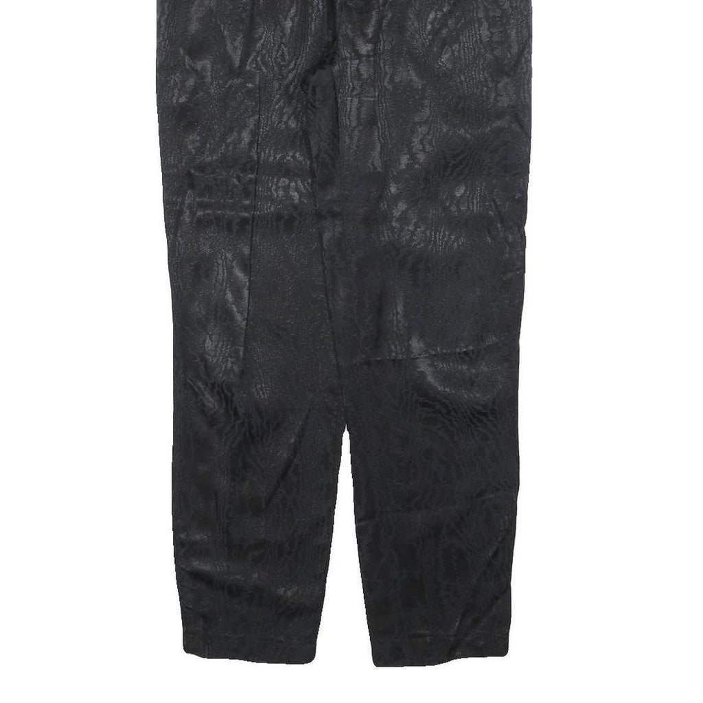 LATEST LOOK Womens Black Polyester Blend Regular Fit Straight Leg Trousers W25