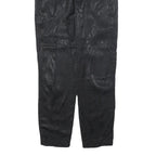 LATEST LOOK Womens Black Polyester Blend Regular Fit Straight Leg Trousers W25