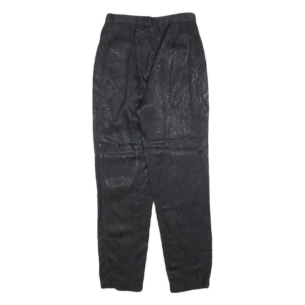 LATEST LOOK Womens Black Polyester Blend Regular Fit Straight Leg Trousers W25