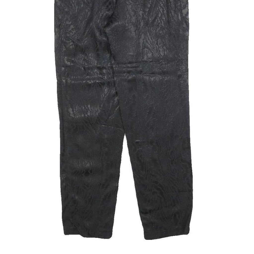 LATEST LOOK Womens Black Polyester Blend Regular Fit Straight Leg Trousers W25