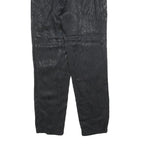 LATEST LOOK Womens Black Polyester Blend Regular Fit Straight Leg Trousers W25