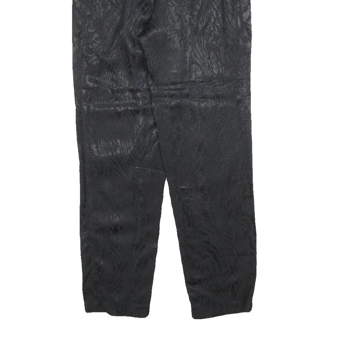 LATEST LOOK Womens Black Polyester Blend Regular Fit Straight Leg Trousers W25