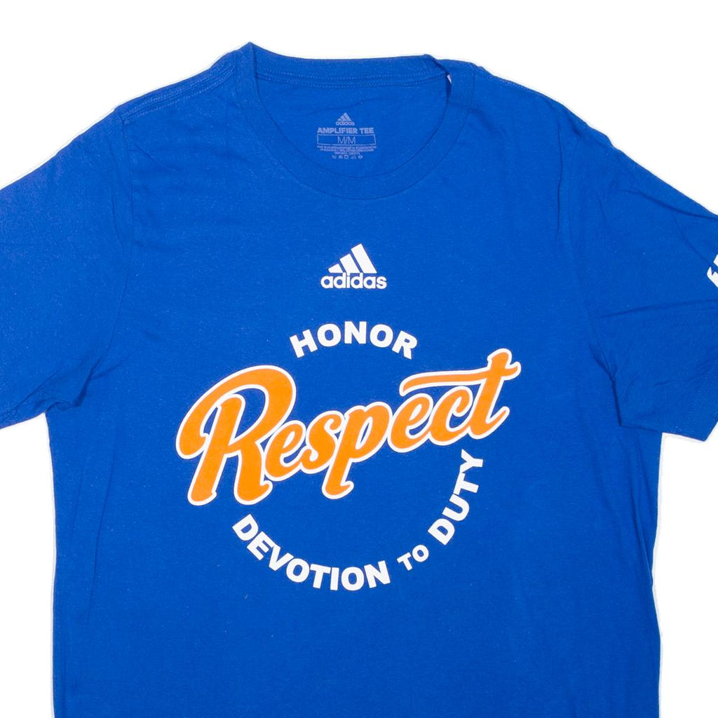 ADIDAS Honor Respect Devotion To Duty Mens T-Shirt Blue M