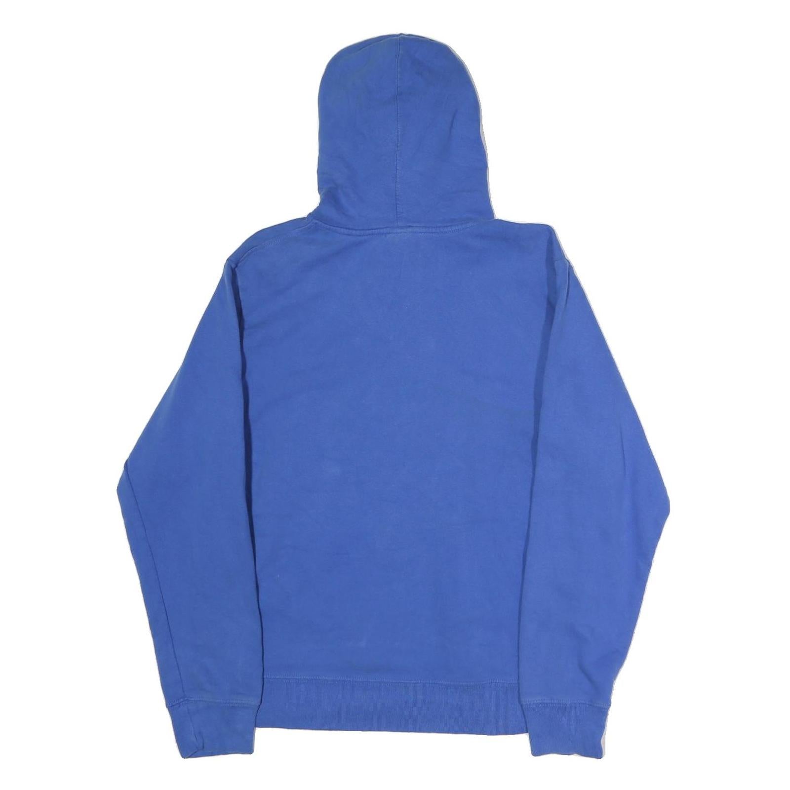 THE NORTH FACE Mens Blue Hoodie M Cotton Logo Print Pullover Drawstring Hood