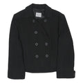 OASIS Womens Black Jacket UK 10 Polyester Blend Button Closure Classic Style