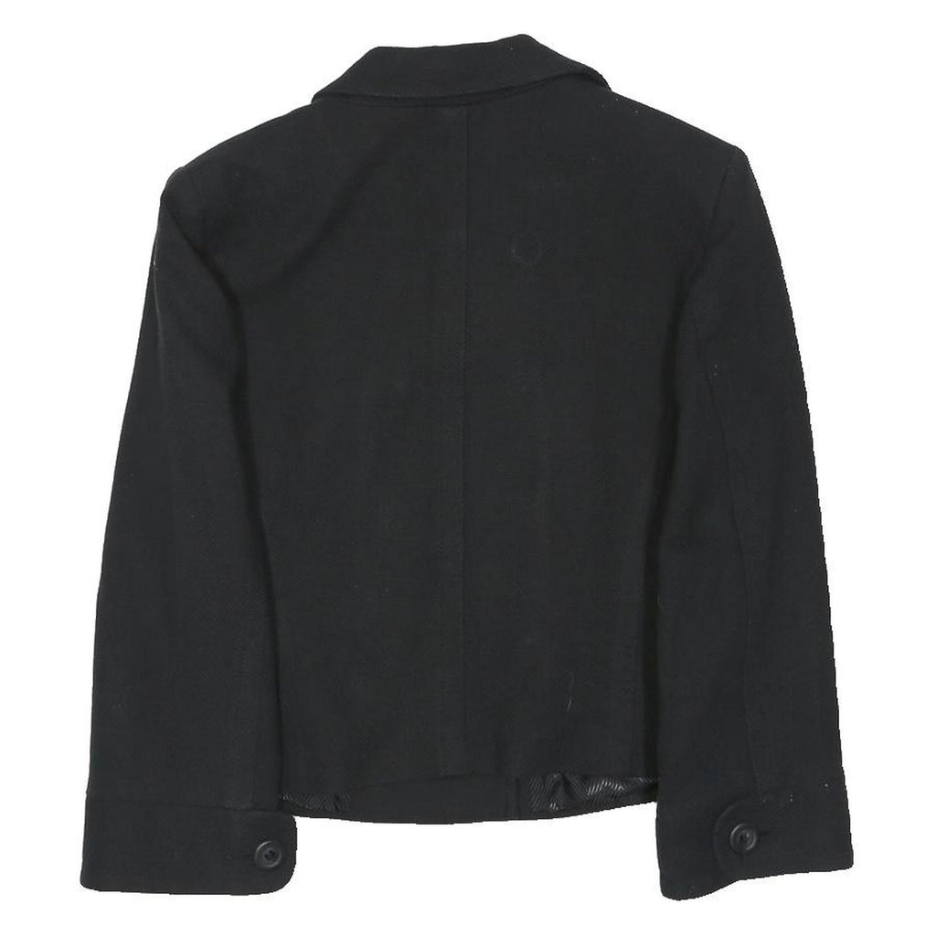 OASIS Womens Black Jacket UK 10 Polyester Blend Button Closure Classic Style