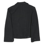 OASIS Womens Black Jacket UK 10 Polyester Blend Button Closure Classic Style