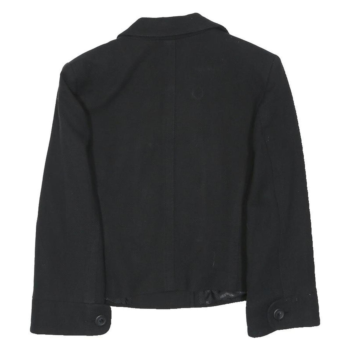 OASIS Womens Black Jacket UK 10 Polyester Blend Button Closure Classic Style