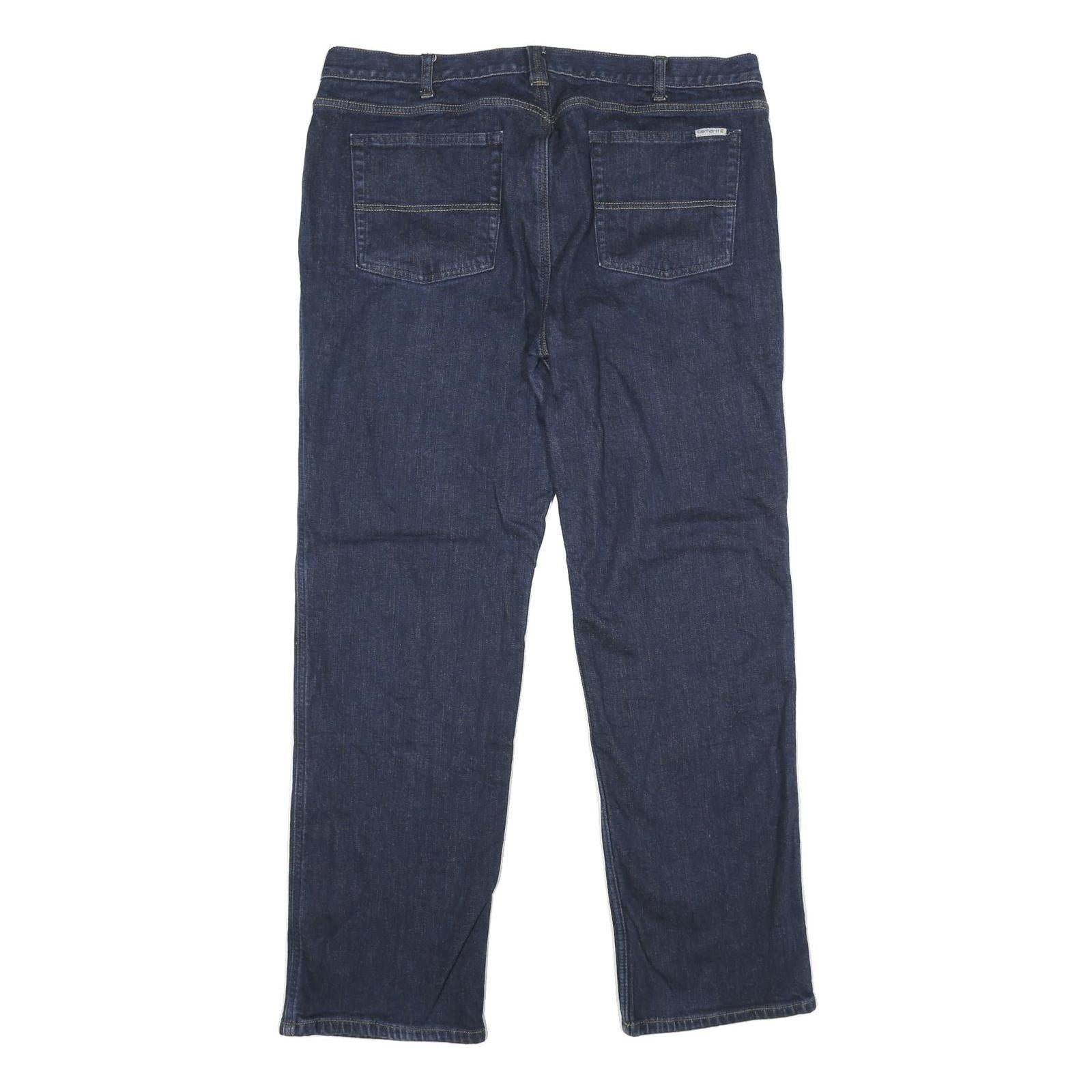 CARHARTT Womens Jeans Blue Classic Straight Denim W38 L32 Zip Cotton Blend