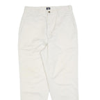 DOCKERS Womens Cotton Blend White Regular Fit Straight Leg Trousers W30 L28