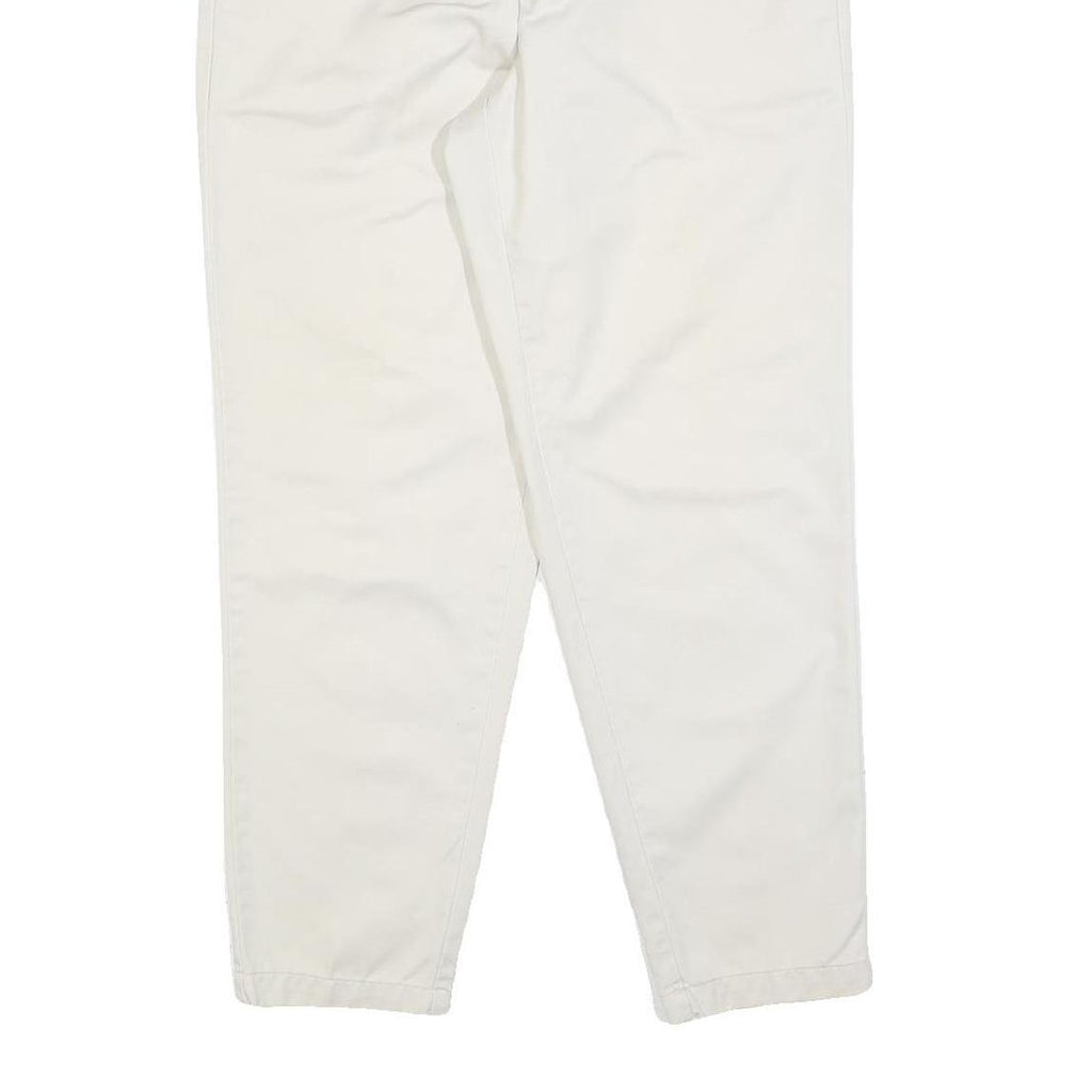DOCKERS Womens Cotton Blend White Regular Fit Straight Leg Trousers W30 L28