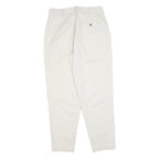 DOCKERS Womens Cotton Blend White Regular Fit Straight Leg Trousers W30 L28