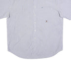 TOMMY HILFIGER Mens Blue & White Checked Shirt XL Classic Cotton Button Shirt