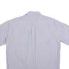 TOMMY HILFIGER Mens Blue & White Checked Shirt XL Classic Cotton Button Shirt