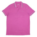 LOTTO Mens Pink Short Sleeve Plain 3XL Cotton Polo Shirt Casual Sportswear