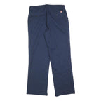 RED KAP Womens Blue & Navy Twill Cotton Blend Regular Fit Straight Trousers W32