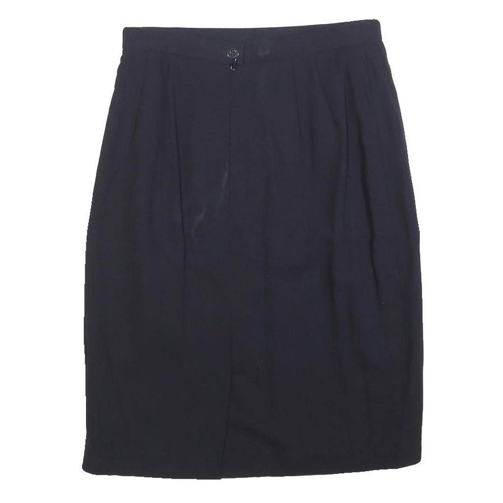 ESCADA Womens Black Wool Pencil Knee Length Skirt Size S Elegant Classic