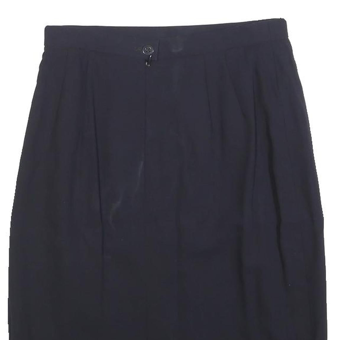 ESCADA Womens Black Wool Pencil Knee Length Skirt Size S Elegant Classic