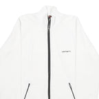 CARHARTT Womens White Zip Jacket M Polyester Plain Casual Lightweight