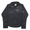 JACK WOLFSKIN Womens Black Polyester Blend Outdoor Jacket M Zip Floral Pattern