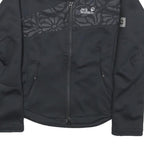 JACK WOLFSKIN Womens Black Polyester Blend Outdoor Jacket M Zip Floral Pattern