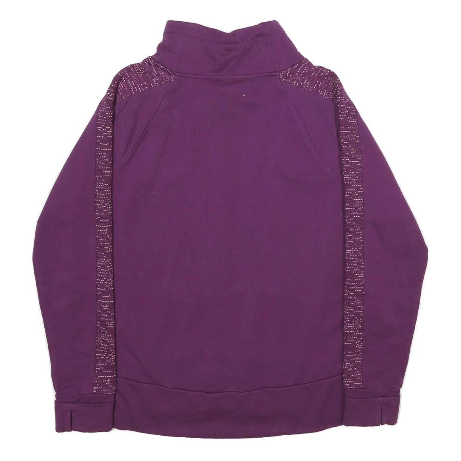 FILA Womens Purple Sweatshirt Pullover M Cotton Blend Cowl Neck Casual