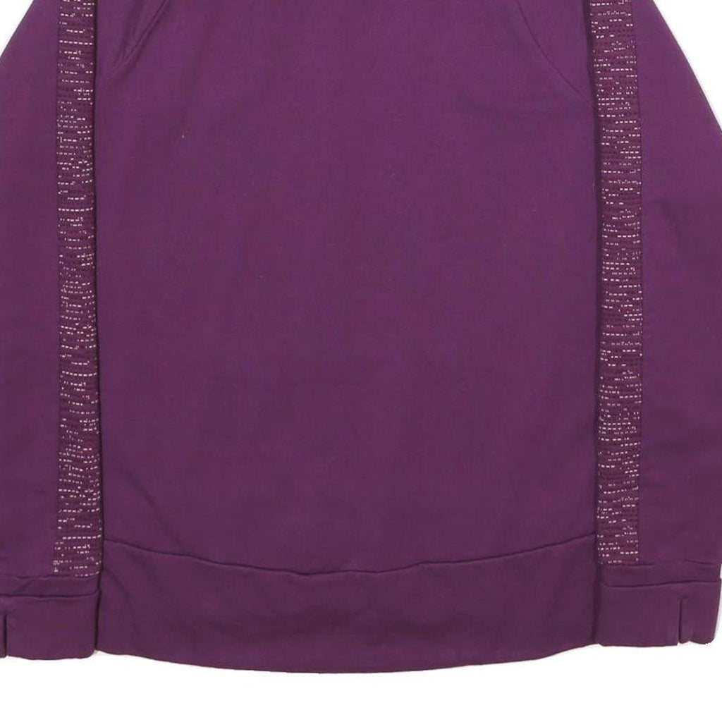 FILA Womens Purple Sweatshirt Pullover M Cotton Blend Cowl Neck Casual