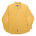 TIMBERLAND Mens Yellow Cotton Shirt L Button Front Casual Utility Workwear