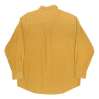 TIMBERLAND Mens Yellow Cotton Shirt L Button Front Casual Utility Workwear