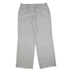 ESCADA Womens Wool Blend Grey Relaxed Straight Trousers W36 L33 Elegant
