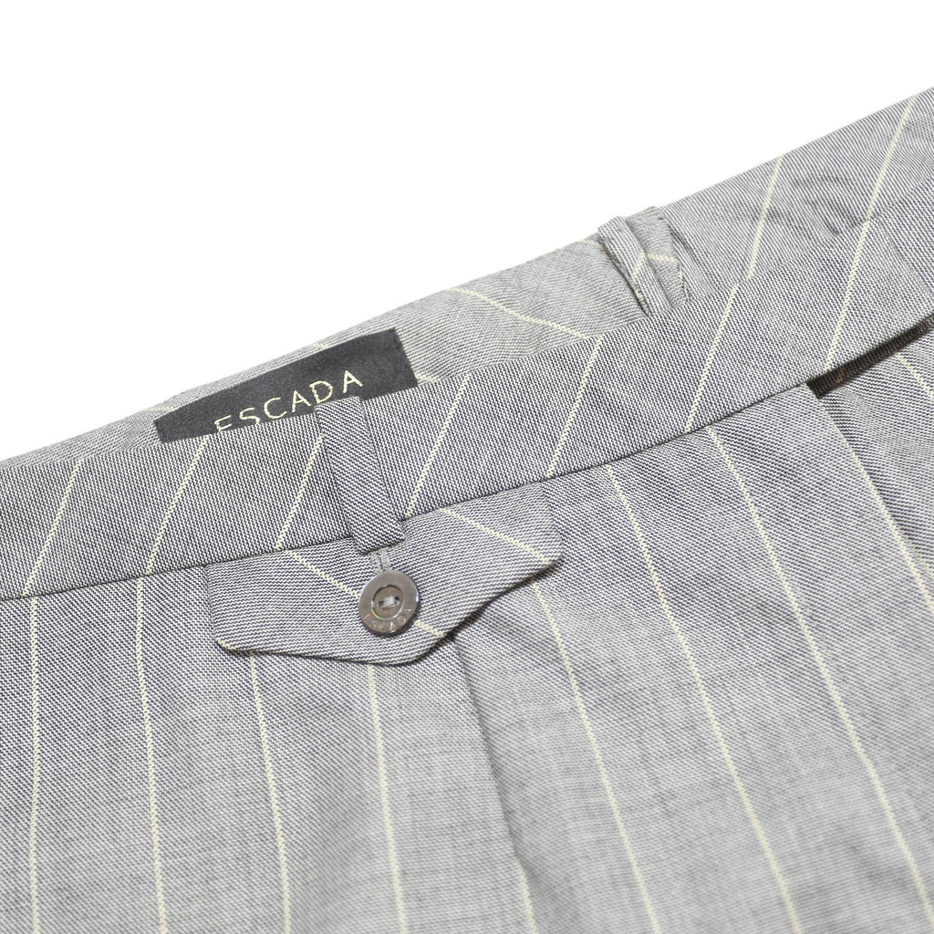 ESCADA Womens Wool Blend Grey Relaxed Straight Trousers W36 L33 Elegant