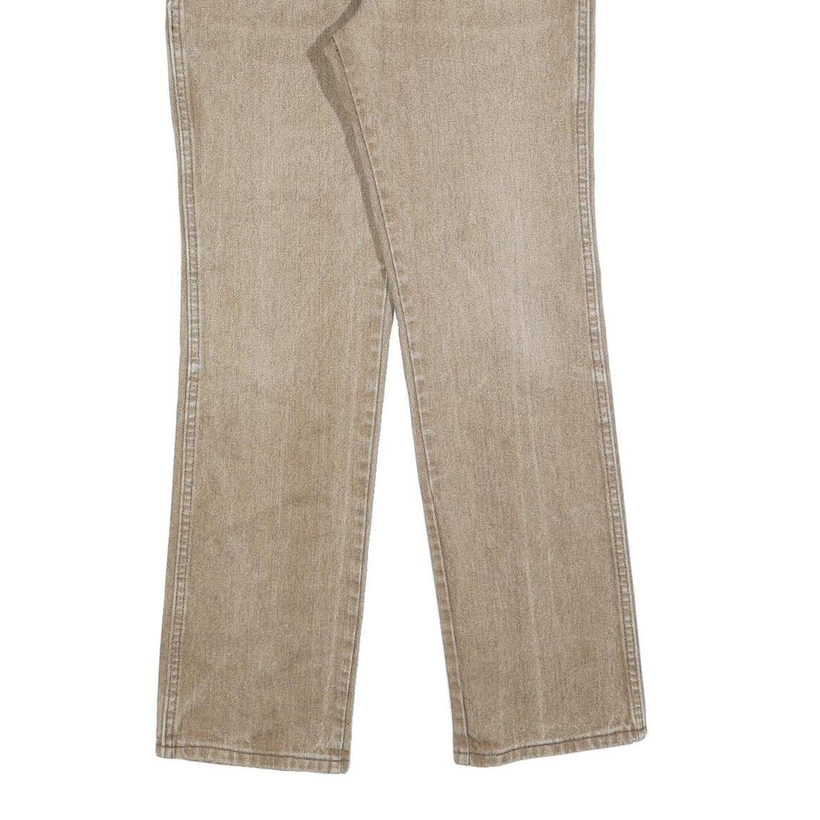 WRANGLER Mens Beige Regular Straight Denim Medium W33 L32 Classic Cotton Blend