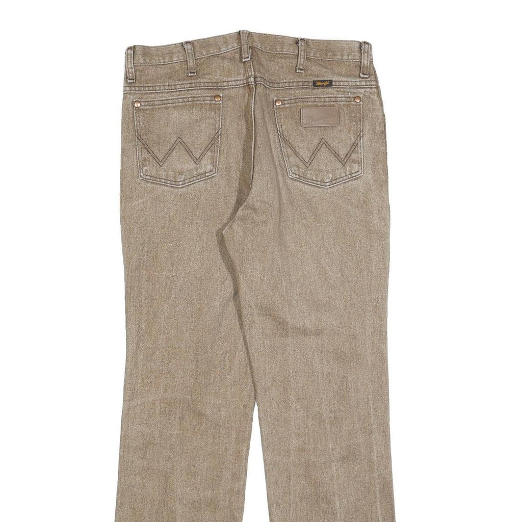 WRANGLER Mens Beige Regular Straight Denim Medium W33 L32 Classic Cotton Blend