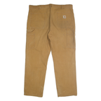 CARHARTT Mens Relaxed Fit Jeans Beige Cotton Blend Zip W40 L32 Workwear Durable