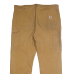 CARHARTT Mens Relaxed Fit Jeans Beige Cotton Blend Zip W40 L32 Workwear Durable