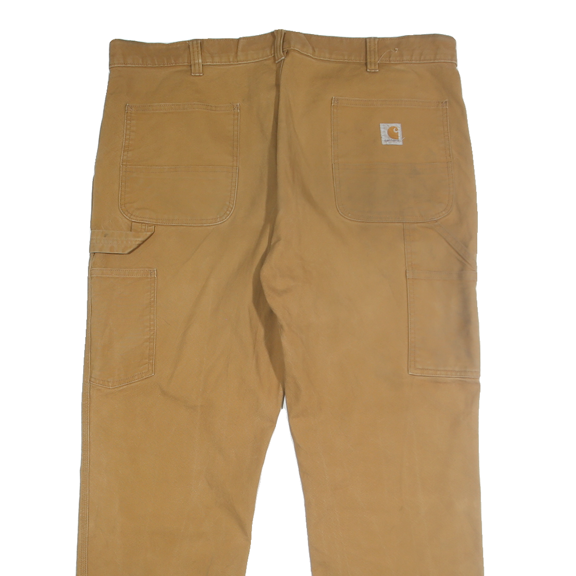 CARHARTT Mens Relaxed Fit Jeans Beige Cotton Blend Zip W40 L32 Workwear Durable
