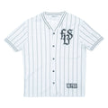 FB SISTER Striped Womens Jersey White V-Neck S