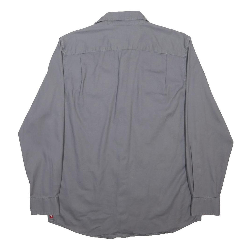 WRANGLER Mens Grey Shirt M Cotton Blend Long Sleeve Casual Workwear