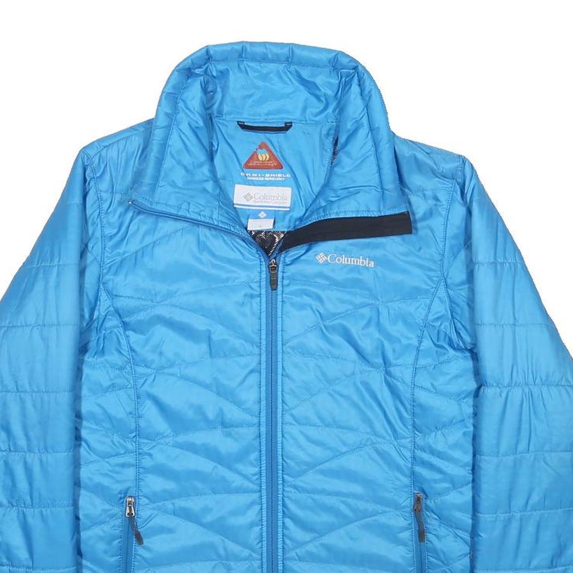 COLUMBIA Womens Blue Jacket M Polyester Casual Outdoor Zip Padded Warm Jacket