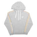 ADIDAS Womens Grey & Beige Hoodie UK 10 Cotton Blend Pullover Casual Sportswear