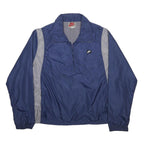 NIKE Mens Blue & Grey Jacket XL Synthetic Zip Plain Lightweight Sportswear