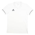 ADIDAS Mens White Polo Shirt M Short Sleeve Cotton Blend Climacool Sports
