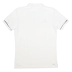 ADIDAS Mens White Polo Shirt M Short Sleeve Cotton Blend Climacool Sports