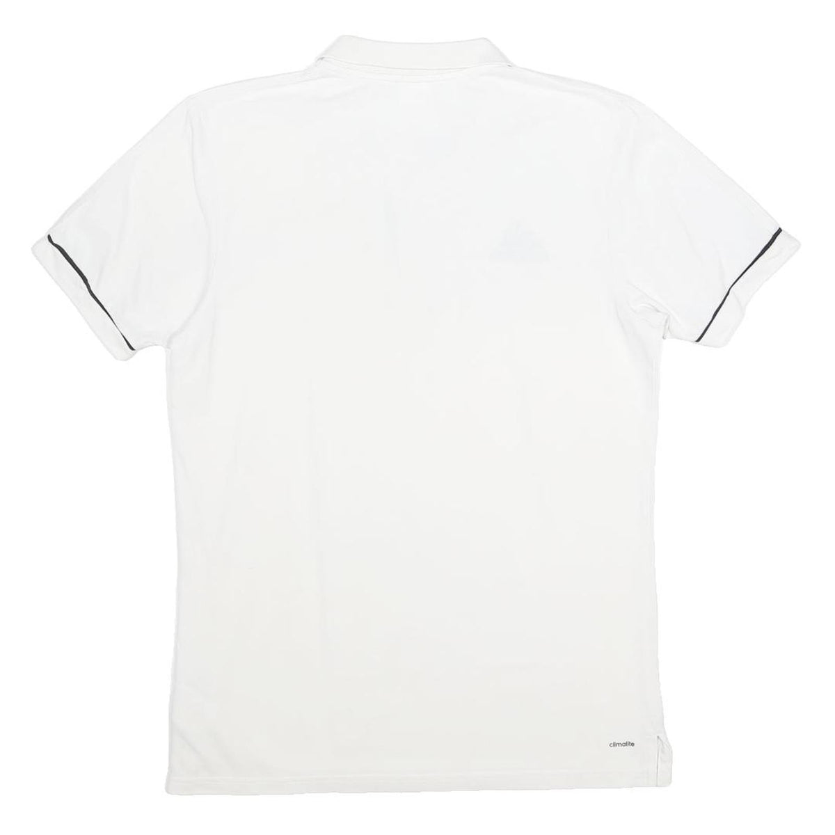 ADIDAS Mens White Polo Shirt M Short Sleeve Cotton Blend Climacool Sports