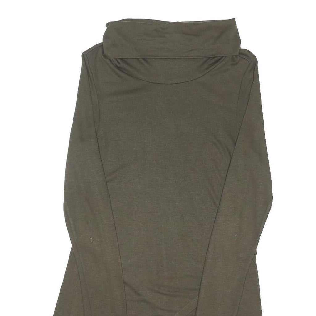 PHASE EIGHT Womens Green Cotton Blend Jersey Long Sleeve Tunic Dress UK 12