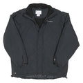 CHAMPION Mens Black Zip Jacket L Polyester Blend Plain Lightweight Sport