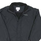 CHAMPION Mens Black Zip Jacket L Polyester Blend Plain Lightweight Sport