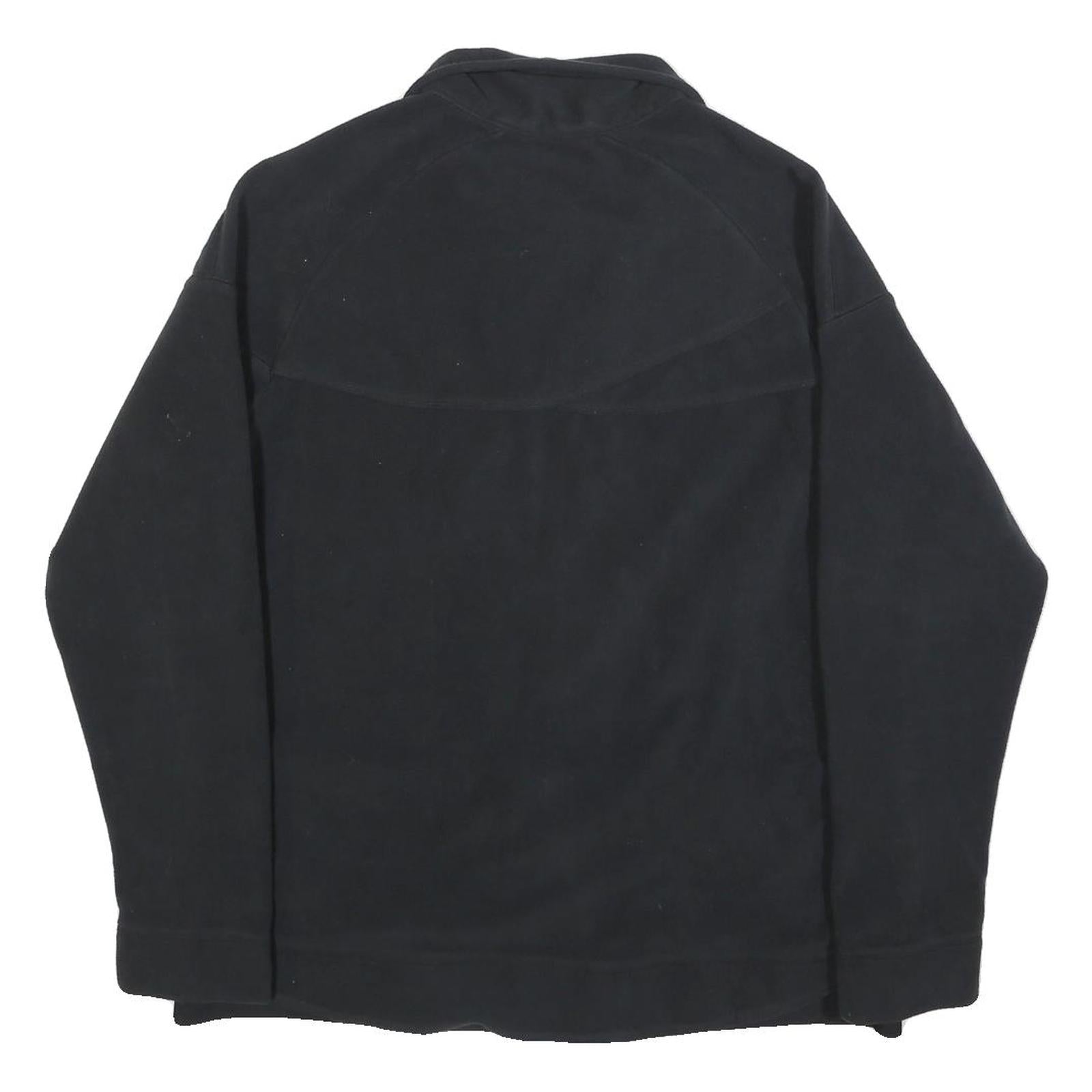 REEBOK Womens Black XL Polyester Zip Jacket Plain Lightweight Sportswear