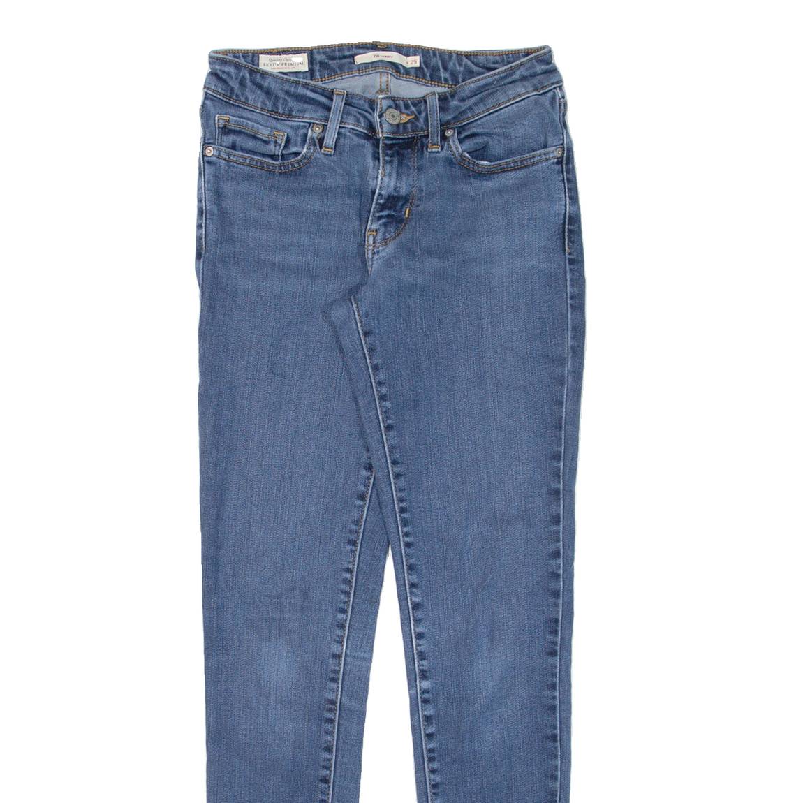 LEVI'S 711 BIG E Womens Jeans Blue Slim Skinny W25 L30